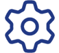 A blue and black picture of an eight-sided gear.